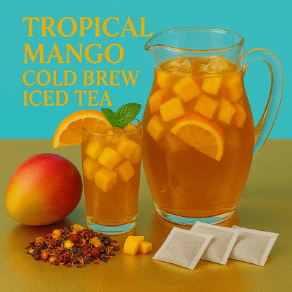 TROPICAL MANGO HERBAL COLD BREW ICED TEA